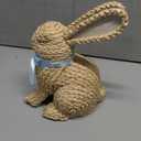 Holiday Home Woven Bunny Décor - Blue Bow