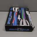 Cawiew 4 Pack Light up Sword Saber with FX Sound (on-Off Control) and Full Retractable Handle, 4 Colors LED Glow in The Dark Toy for Kids Adult