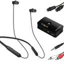 HomeSpot Wireless Neckband Headphones for TV Watching with Bluetooth 5.3 aptX LL Transmitter No Delay Lightweight High Volume Ideal for Seniors 3.5mm Aux RCA TOSLINK Optical