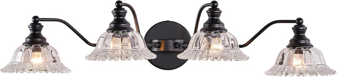 4 Light Bathroom Vanity Lighting Fixtures Black Vanity Light Fixture Vanity Lights for Bathroom