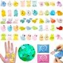 100 Pcs Blind Bags Mystery Mini Resin Animals Glow in The Dark Figurines, Mini Figures Mystery Bag for DIY Crafts, Fairy Garden Decor, Dollhouse Accessories, Party Favors, for Kids