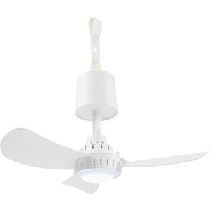 Treva Rechargeable 15 in Canopy Fan Easy to Assemble Portable Ceiling Fan For Your Outdoor Canopy Tent and Gazebo, Remote Control, 2 Speed Setting with LED Lighting No Tools Required