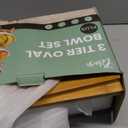 Seven Sparta 3 Tier Fruit Bowl for Kitchen Counter (PLUS Series) / Ceramic Serving Bowls with Bamboo Stand/Big Size Tiered Fruit Basket for Fruit Vegetable Storage, Dessert, Salad Buffet Server