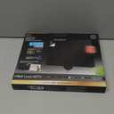 GE Ultra-Thin Amplified TV Antenna, 4K Ready 1080P Digital HDTV UHF VHF, Long Range Indoor TV Antenna, Amplifier with LTE Filter, Reversible Black/White Finish, 48862