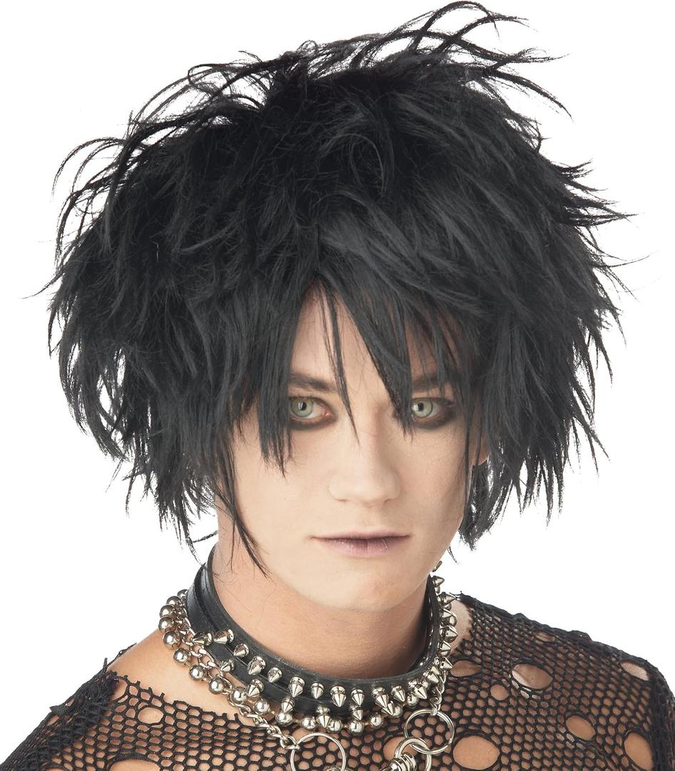 California Costumes Men's Midnight Fiend Wig, Black, One Size