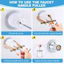 Enhon Faucet Handle Puller, Compression Sleeve Puller Tool with 1/2 Inch Compression Sleeve Removal Adapter, Adjustable Handle Sleeve Puller, Corroded & Frozen Supply Stops, Compression Ring Puller