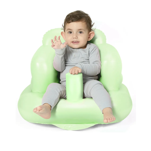 Mink Inflatable Baby Seat for Babies 3+ Months,Infant Floor Seats for Sitting Up,Portable Blow Up Baby Chair with Built in Air Pump, Ideal for Sitting Up and Learning to Play (Grass Green)