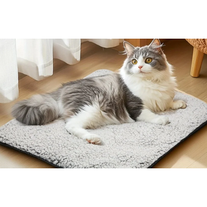 4 Pack Self Warming Cat Pad Self Heating Cat Mat Thick Faux Fur Plush Pet Bed Thermal Washable Dog Mat Anti Slip Bottom for Outdoor Indoor Pets