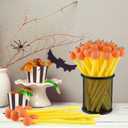 MIAHART 30 Pieces Halloween Thanksgiving Day Pumpkin Pen Bulk Cute Kawaii Black Writing Pens Ballpoint Pens for Office School Supply Student Creative Gift Decorations (Orange)