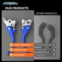 Funparts Dirt Bike Brake Clutch Lever Set,Pivot Adjustable Titanium Alloy for FE501 FE501S FE450 FE350 FE250 TE125 TE150 TE250i TE300i TX125 FC250 2014-2023 125-450F MC/EX 2021-2023 Blue