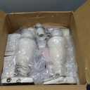 SAIWEYA 23" Farmhouse Table Lamps Set of 2, 3 Way Dimmable Lamps with 2 LED Bulbs and Rocker Switch, Vintage Nightstand Lamp for Bedroom Living Room Office End Table Entryway, White