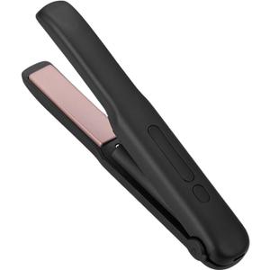 Cordless Hair Straightener and Curler, Portable Small Flat Iron with Fast Heating, Adjustable Temp Settings, Voltage Rechargeable Travel Size for Bangs, Short Hair, Touch Ups