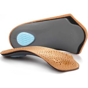 Arch Support Insoles for Women/Men, 3/4 Plantar Fasciitis Insoles High Arch Supports Shoe Insoles for Flat Feet, Over-Pronation, Foot Pain Relief, Orthotics Heel Cushion Inserts for Running Walking, L