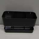 MyGift Hair Tools Organizer with 3 Slots, Black Metal Curling Iron Holder, Wall Mounted Salon Hot Tools Organizer, Blow Dryer, Straightener and Hair Brush Holder, Black,3 Slots