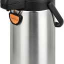 TOMAKEIT Airpot Coffee Dispenser Thermal with Pump,3L/102 Oz Insulated Stainless Steel Large Airpot Coffee Carafe Lever Action for Hot/Cold Water,Thermal Carafe for Hot Cocoa for Parties (101.4 Ounces)