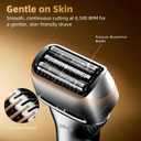 Ufree Foil Shaver with Pop-Up Trimmer, 8,500 RPM Electric Razor for Men, Wet & Dry Electric Shaver with 2 Speed Modes, LED Display, Rechargeable Cordless, IPX7 Waterproof, Silver