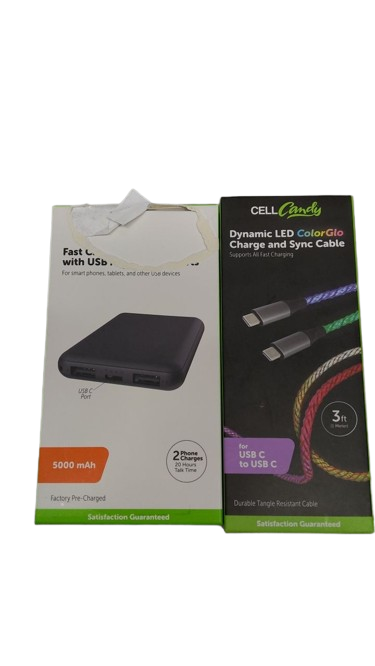 Zgear Power bank; Cell Candy Cable