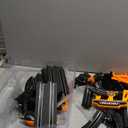 Slot Car Race Track Sets with 4 Slot Cars, Electric Race Car Track Include Slope Circular Overpass Track, Dual Racing Game Featuring Flash Bridge and Pendulum, Gifts Toys for Boys Kids Age 6 7 8-12