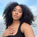 quickwig Quick Wig Curly Lace Front Wigs Short Kinky Curly Wig 13×4×1 HD Glueless Lace Curly Wig Black Synthetic Lace Wigs for Women Deep Wave Wig (1B) (Black)