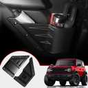 Mabett Front Door Storage Pockets for Ford Bronco Accessories 2026,2021-2025, Side Door Organizer Box fit Bronco 2/4-Door, Insert Cup Holder(2PCS)