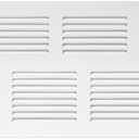 Vent Systems 16'' x 4'' Inch (Overall) White Metal Air Vent Cover - 2 Pack - Louvered Rectangular Return Grill with Built-in Protective Mesh Screen - HVAC Ventilation Grille for Home Improvement