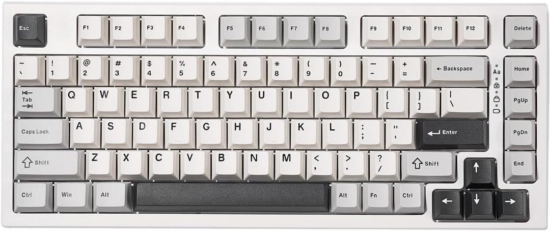 YUNZII YZ75 75% Hot Swappable Wireless Gaming Mechanical Keyboard, RGB Backlights, BT5.0/2.4G/USB-C, Dye Sub PBT Keycaps for Linux/Win/Mac(Gateron G Pro Yellow, White)