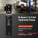 VEVOR 14 Quart Hydraulic Pump 2.2KW AC 220-240V Hydraulic Dump Trailer Pump