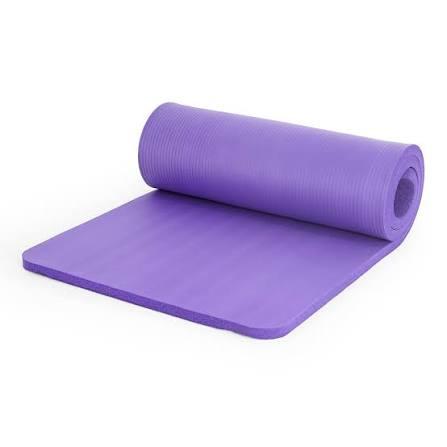 HUOZHI Yoga Mat Non Slip, 8mm Thick TPE Exercise Mat for Women, Purple Workout Mat with Carrying Strap, Eco Friendly Fitness Mat for Yoga Pilates Gym Home Workout, 72" x 24" (Purple + Dark Gray)
