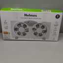 HOLMES 9" Twin Digital Window Fan, Reversible Airflow Blades, In/Out Exchange, 3 Speeds, Built-In Extender Panels, Ideal for Home, Bedroom or Office, Remote Control, White