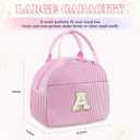 YOOLIFE Lunchbox Bag for Woman - Small Lunch Bags for Girls School, Portable Lunchbox for Work Picnic Travel | Initial Purple Insulated Lunch Bags for Women Wife Mom Daughter Women Gifts (Purple H)