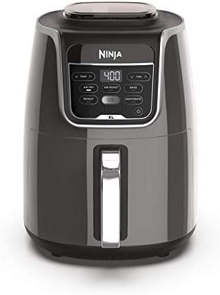 Ninja | XL Single Basket Air Fryer | 5.5 QT Capacity fits 3lbs of Wings | 5-in-1Air Fry, Roast, Bake,Reheat & Dehydrate |Dishwasher Safe Parts & Recipe Guide | Grey |AF150AMZ