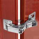 175 Degree Hidden Hinges Frameless Cabinet Hinges Hydraulically Adjustable Mount Soft Close, Full Cover (175 Degree Hinge (4 Pieces)
