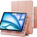 ESR for iPad Air 11 Inch Case M4/M3/M2 (2026/2025/2024), iPad Air 5th/4th Gen (2022/2020), Powerful Magnetic Attachment, Slim Trifold Stand Case, Auto Wake/Sleep, Durable Protection, Rose Gold