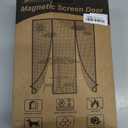 Double Door Fiberglass Magnetic Screen Door，Screen Door Mesh，Keep Bugs Out, Heavy-Duty Mesh Curtain,Pet and Kid Friendly, Works with Front Doors, Sliding Doors（72x80 Inch)