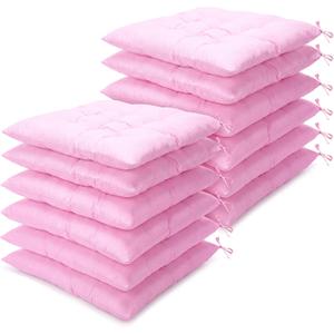 Geetery 12 Pcs Bulk Floor Pillows Cushion for Kids Classroom,Pink,Square