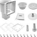 Above Ground Pool Skimmer,Thru-Wall Skimmer,Above Ground Pool SkimmerWith AccessoriesOpening Width 6 Inches,Compatible With All Standard Pool Wall Openings,Replace SP1091LX Above Ground Pool Skimmer