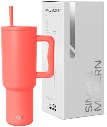 Simple Modern 40 oz Trek Tumbler with Handle and Straw Lid | Cup Holder Friendly Insulated Stainless Steel Travel Mug | Honolulu
