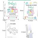 Hongpar Baby's First ABC Book Baby Shower Activity Keepsake Game,Alphabet Coloring Baby Books for Baby Shower, Baby's First Alphabet Coloring Book, Alphabet A to Z Vehicle Coloring Pages