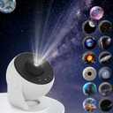 Galaxy Projector, 13 in 1 Planetarium Star Projector Realistic Starry Sky Night Light with Solar System Constellation Moon for Kids Adults Bedroom Ceiling Home Theater Living Room Decor (White)