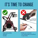 FVRITO Brake Handle with 41'' Cable Assembly Replacement for 4-Wheel Folding Rollator Rolling Walker Transport Wheelchair Mobility Knee Walkers Senior Medical Accessories