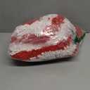 Dunzy Xmas Red and White Striped Bathroom Rug Chenille Bath Mat Candy Cane Area Rug Non Slip Microfiber Soft Washable Absorbent Floor Mat for Shower Bedroom Kitchen Decor(Red White,20 x 31.5 Inch)