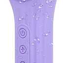 Facial Cleansing Brush face Scrubber Waterproof and Rechargeable Face Scrub Brush for Men & Women, Electric Silicone Face Scrubber for Facial, Electric Deep Cleaning, Exfoliating and Massaging (Violet)