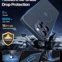 Magnetic for iPhone 16 Pro Max Case,Upgraded [Full Camera Protection][Compatible with Magsafe][Mil-Grade Protection] Shockproof Translucent Matte Phone Case for iPhone 16 Pro Max,Midnight Blue