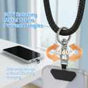 3 Pcs Phone Tether Tab, 360 Degree Rotating Metal Phone Charm, Universal Cellphone Tether Tab Strap Hook