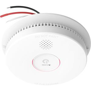 Hardwired Interconnected Smoke Detectors,Photoelectric Smoke Alarm with 9V Battery Backup,Test/Silence Button, Hard Wired Fire Alarm for Home GS562A 1pack