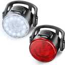 Bike Lights, USB Rechargeable Bike Lights Front and Back, 6 Modes Bike Tail Light, Rear Bike Light, IP4 Waterproof Bike Lights for Night Riding(2 Pack)