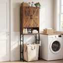 MEXSAKY Over The Toilet Storage Cabinet,23.6" W Bathroom Organizer, Brown