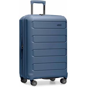 Traveler's Choice Pagosa Hardshell Expandable Luggage with Spinner Wheels, Slate Blue, 26-Inch Medium