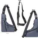 Crossbody Bag - Travel/Sport/Play - Comfortable, Lightweight, Water-Resistant - Everyday Must Have and Travel Essential (Gray)