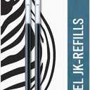 Zebra Pen G-301 Stainless Steel Pen JK-Refill, Med Point, 0.7mm, Blue Ink, 2-Count